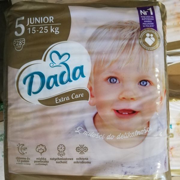 Підгузки Dada Extra Care 5 Junior (15-25 кг), 28 шт. Підгузки Dada Extra Care 5 Junior (15-25 кг), 28 шт.