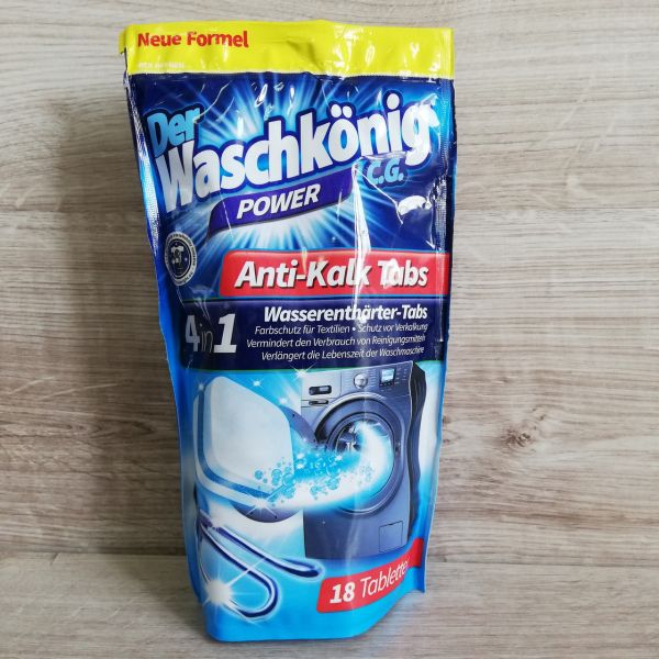 ТАБЛЕТКИ ДЛЯ ЗАВЛЕННЯ Накипу та очищення Waschkönig — 18 ШТ.