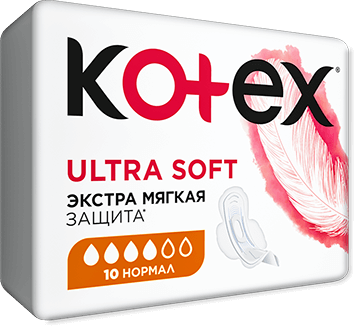 Гігієнічні прокладки Kotex Ultra Soft Normal, 10 шт.