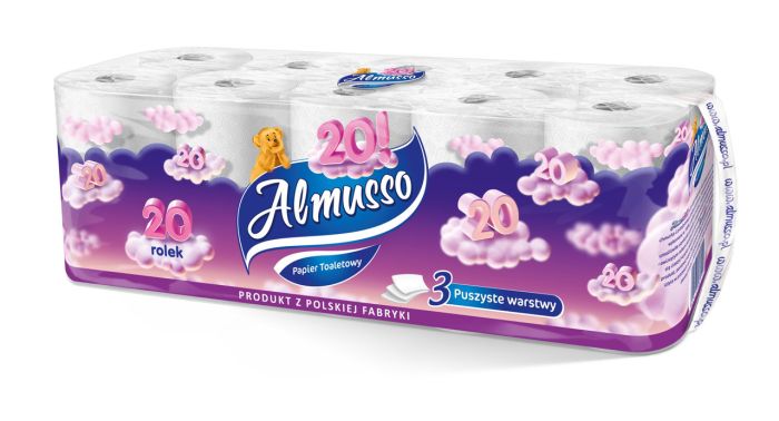 ТУАЛІТНА БУМАГА ALMUSSO 20 РУЛОНОВ