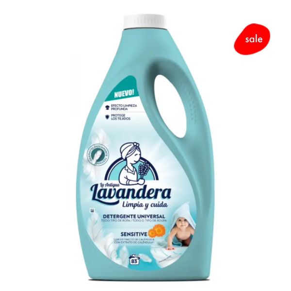 Гель для прання дитячої білизни Lavandera Sensitive, 2.49 л (83 прання)