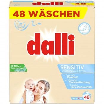 Пральний порошок для дитячих речей Dalli Sensitiv 3.12 кг 48 циклів прання Пральний порошок для дитячих речей Dalli Sensitiv 3.12 кг 48 циклів прання