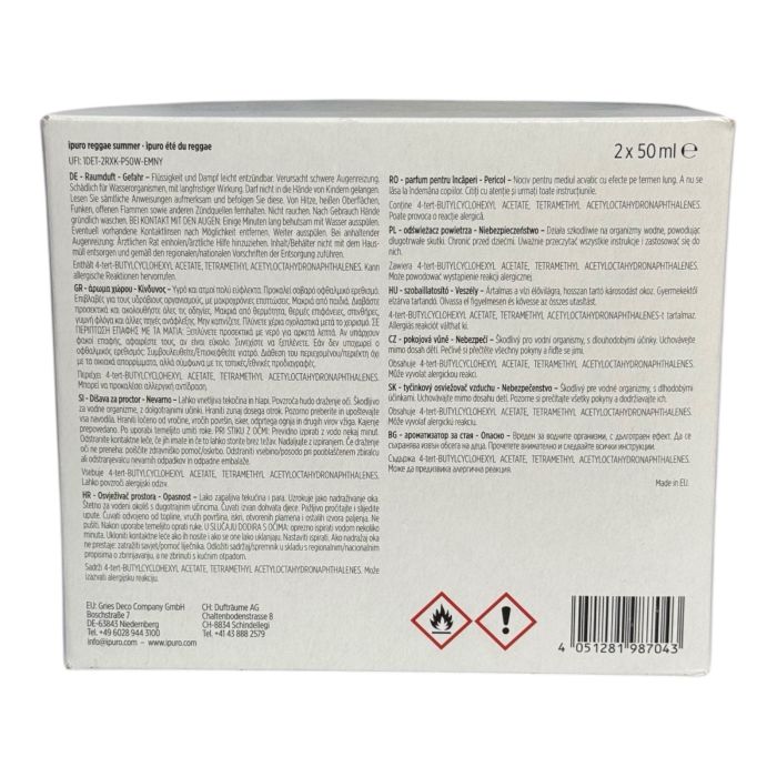 Ipuro Essentials Ароматизатор дифузор кімнатний Reggae Summer Raumduft 2x50 - 100 ml