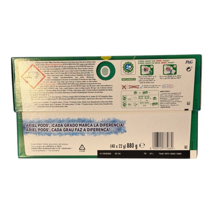 Капсули універсальні для прання Ariel All in 1 Frescor Sensaciones капсули, 40 шт.