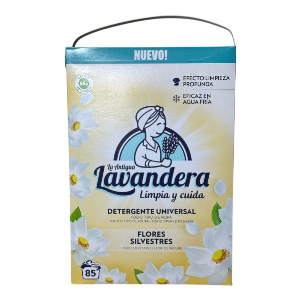 Пральний порошок La Antigua Lavandera Universal white flowers, 4.675 кг, 85 прань Пральний порошок La Antigua Lavandera Universal white flowers, 4.675 кг, 85 прань