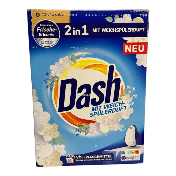 Пральний порошок Dash 2in1 Vollwaschmittel 4.8 кг 80 циклів прання Пральний порошок Dash 2in1 Vollwaschmittel 4.8 кг 80 циклів прання