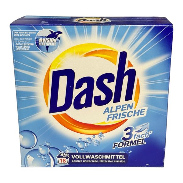 Порошок для прання універсальний Dash Alpen Frische  1.17 кг 18 прань Порошок для прання універсальний Dash Alpen Frische  1.17 кг 18 прань