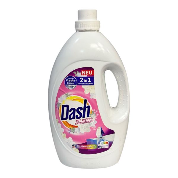 Парфумований гель для прання кольорової білизни Dash 2in1 Colorwaschmittel 3.6 л 80 циклів прання Парфумований гель для прання кольорової білизни Dash 2in1 Colorwaschmittel 3.6 л 80 циклів прання