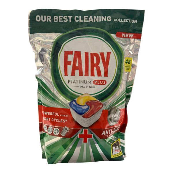 КАПСУЛИ ДЛЯ ПОСУДОМИЙНОЇ МАШИНИ FAIRY PLATINUM PLUS 48ШТ