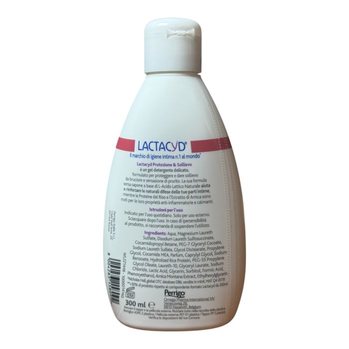 Антибактеріальний гель для інтимної гігієни Lactacyd Protezione & sollievo 300 ml