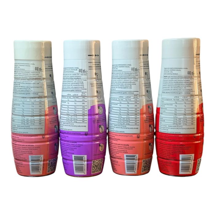 Набір фруктових сиропів Sodastream 4 штуки Malina, marakuja, grejpfrut,owoce lesne 440ml*4