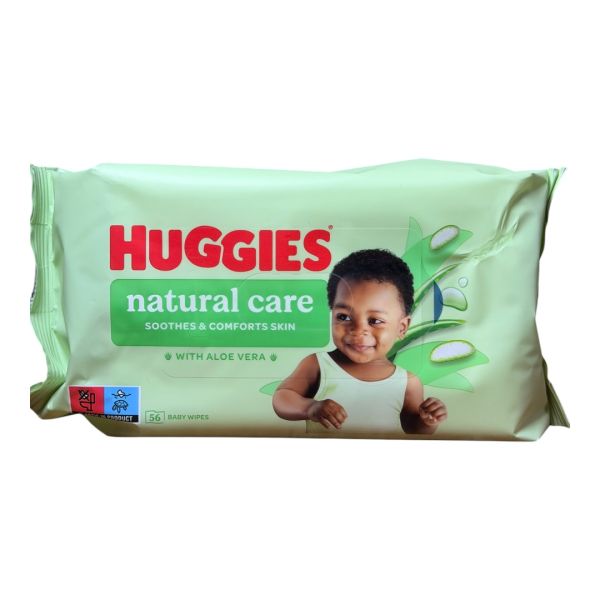 ДИТЯЧІ ВОЛОГІ СЕРВЕТКИ HUGGIES natural care56 ШТ
