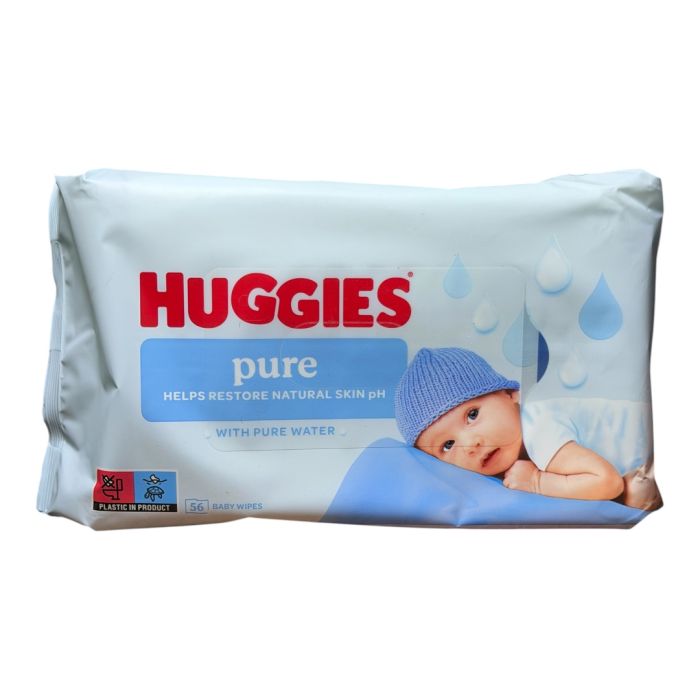 Дитячі вологі серветки HUGGIES pure 56 шт