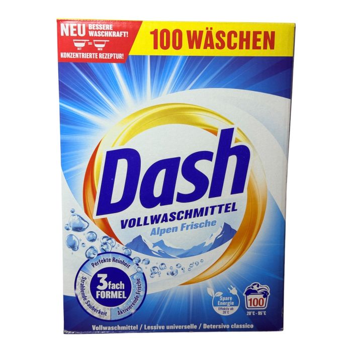 Сипучий універсальний порошок для прання  Dash 3w1 Alpen Frische 5 кг 100 прань