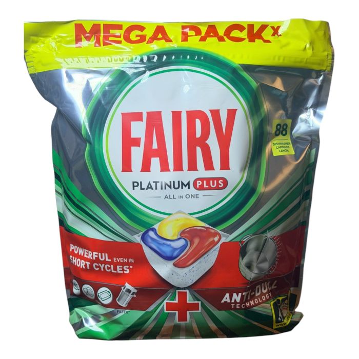 КАПСУЛИ ДЛЯ ПОСУДОМИЙНОЇ МАШИНИ FAIRY PLATINUM PLUS 88 ШТ