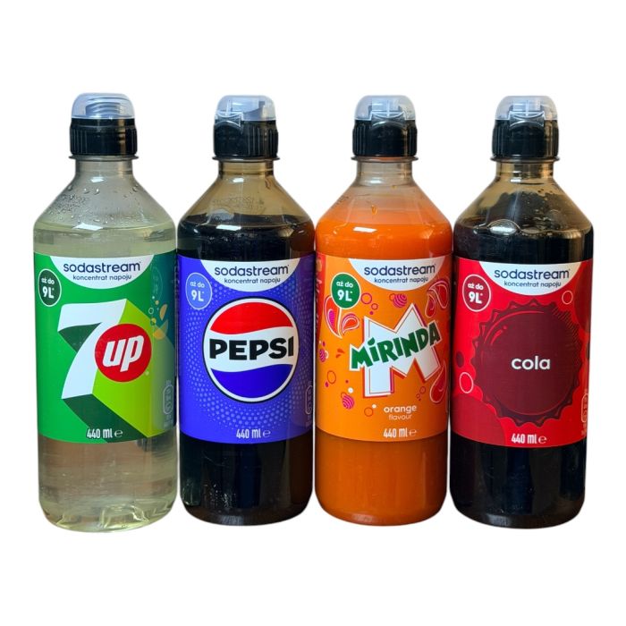 Набір сиропів Sodastream 4 штуки 4x 7up Pepsi Mirinda Cola  440мл