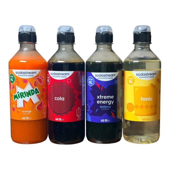 Набір сиропів Sodastream 4 штуки 4x Tonic Xtreme Mirinda Cola  440мл*4